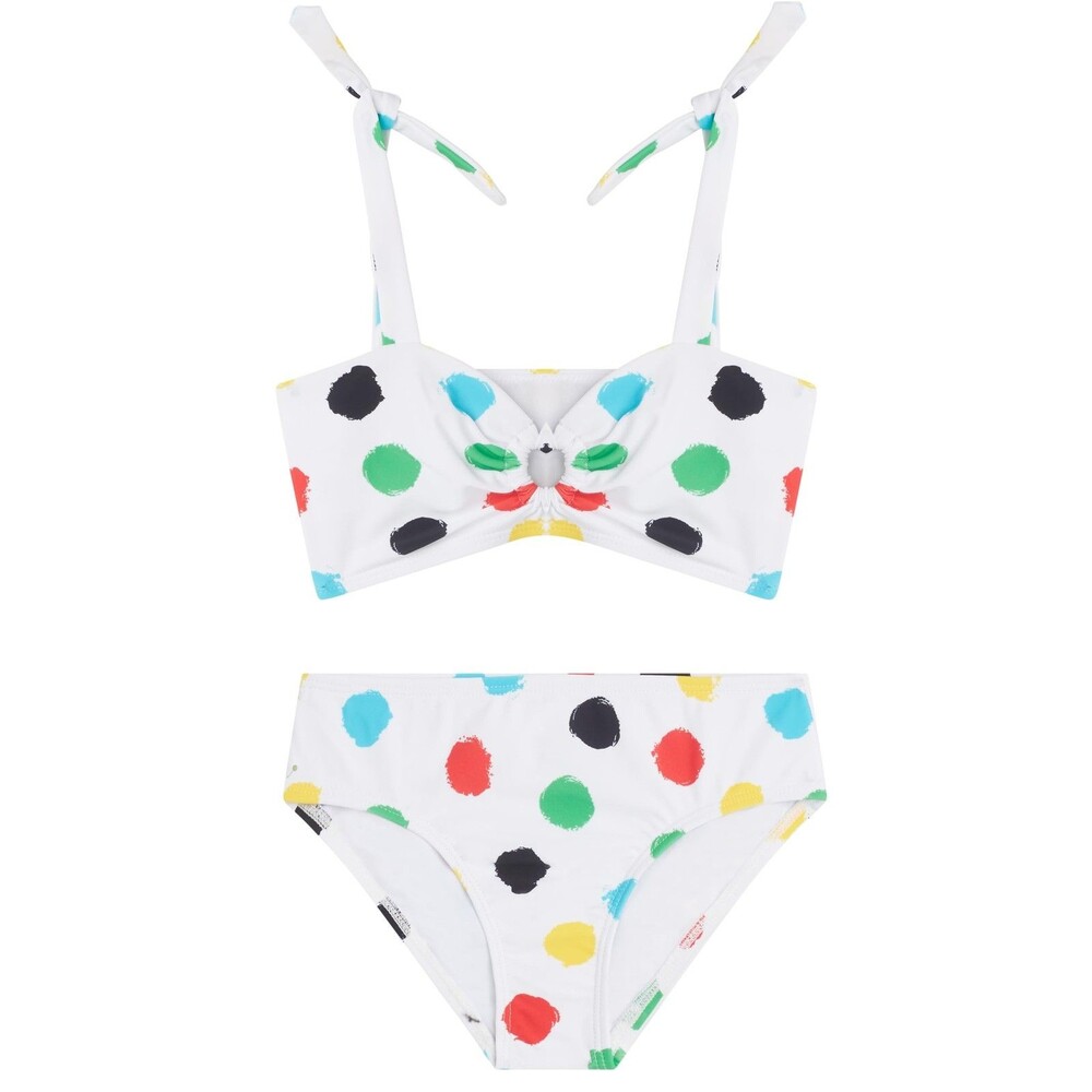 Kanu Surf Cori Sweetheart Bikini Girls Size 16 White Polka Dot 2pc Swimsuit NWT